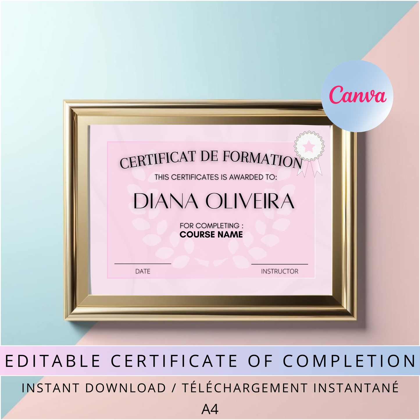 Certificat de formation à modifier soi-même